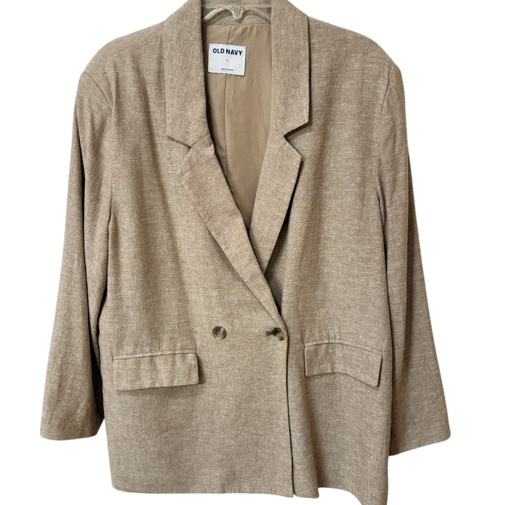Old Navy Linen Blend Blazer Size Large Oversized  Career Professional Trendy